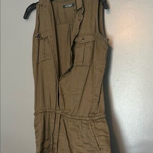 Lauren Olive Green Sleeveless Jumpsuit